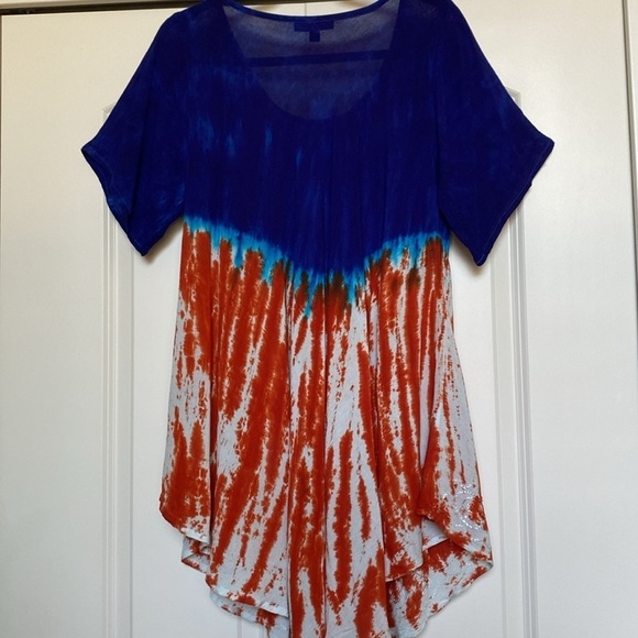 Greater Good Patriotic Tunic Women’s OS embroidery Stars Americana Boho festival - Picture 2 of 8